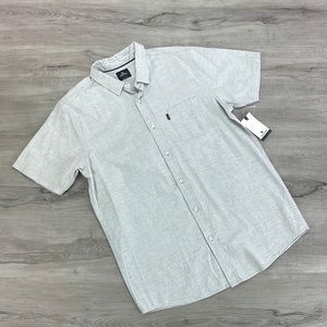 RIP CURL- SWC MOTIF LINEN MENS SHORT SLEEVE BUTTON SHIRT